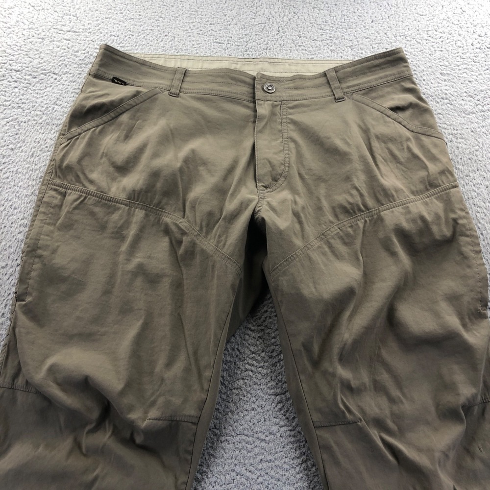 Kuhl Pants Mens 38x32 Brown Nylon Stretch Straight Leg Outdoor Hiking Mountains